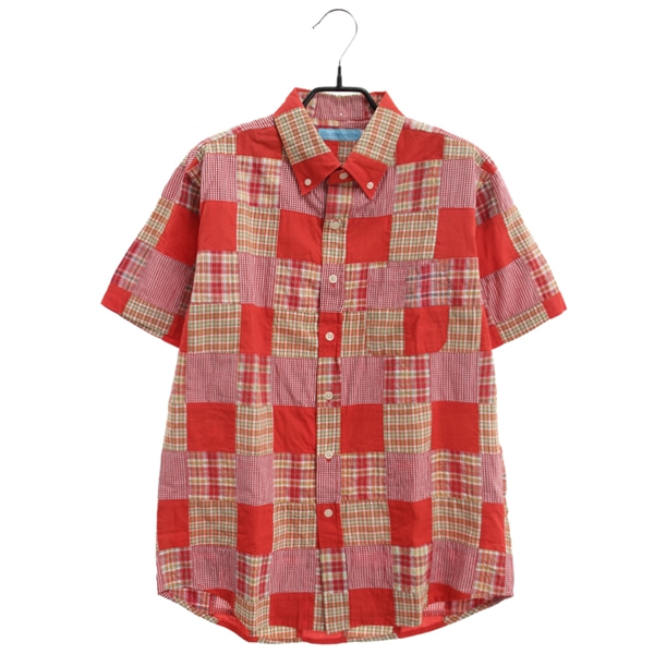 [DOUBLE NEEDLE]   코튼 체크 패턴 반팔 셔츠[SIZE : MEN M]