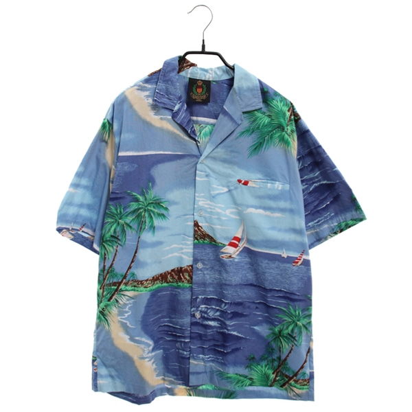 [CREATIONS]   코튼 패턴 반팔 셔츠( MADE IN HAWAII )[SIZE : MEN L]