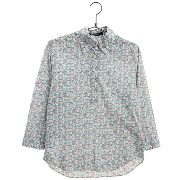 [MACPHEE]   코튼 패턴 셔츠( MADE IN JAPAN )[SIZE : WOMEN L]