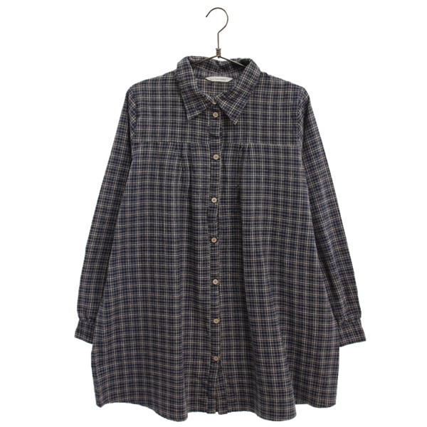[BASIC TONE CLOTHES]   코튼 체크 패턴 셔츠[SIZE : WOMEN FREE]